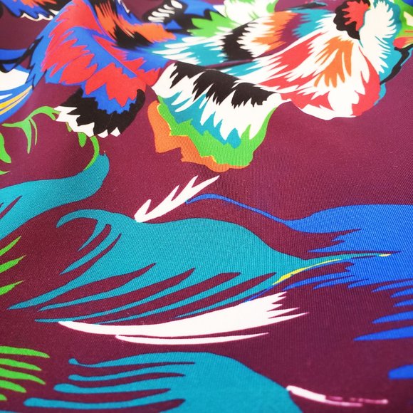 SOLD Calvin Klein Tropical Floral Scuba Colorful Sheath Dress Women's Size 10 - Picture 10 of 12